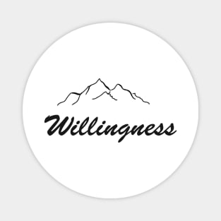 Willingness as mountains, inspirational meanings Magnet